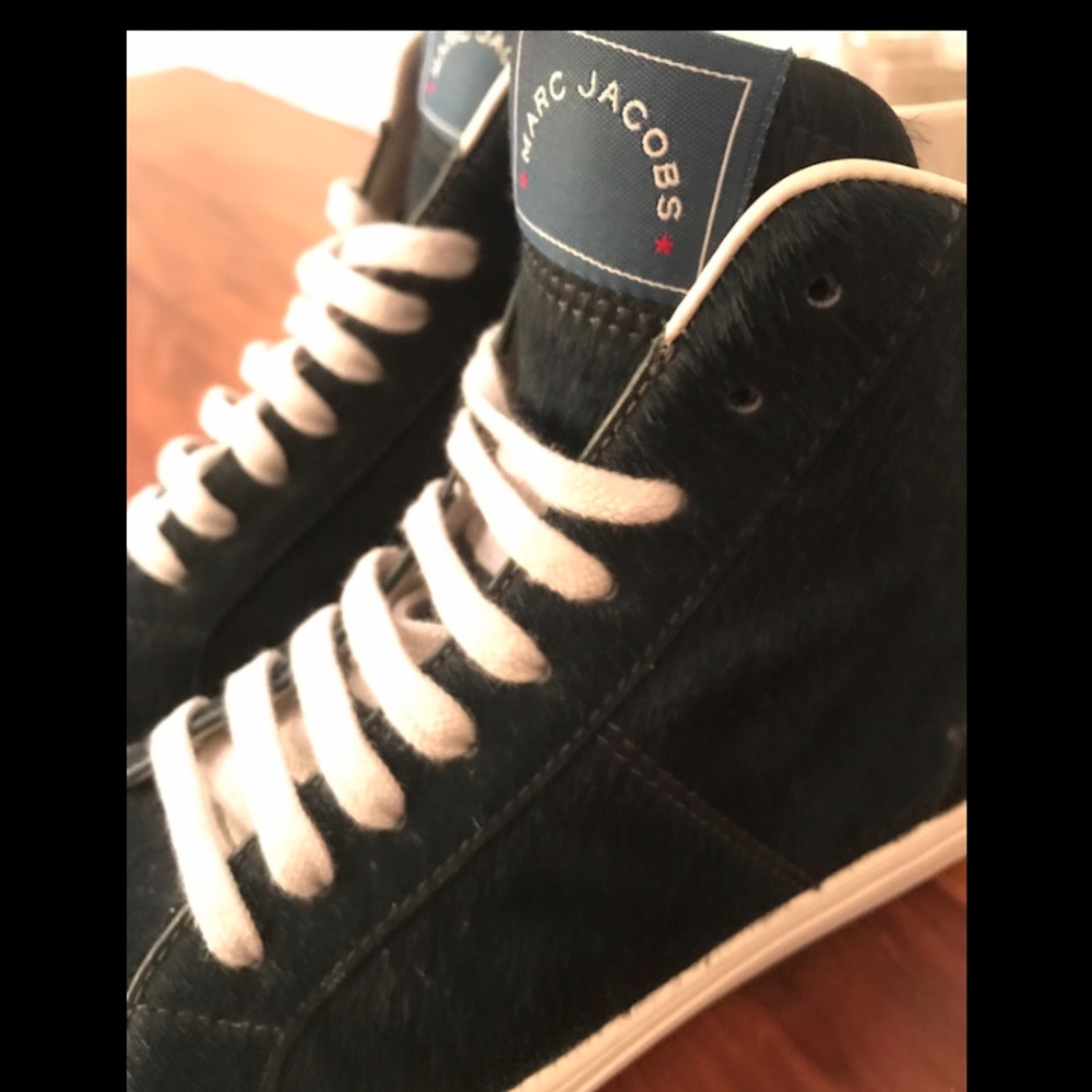 Marc Jacobs Pony Hair High Tops - Deep Green SZ 7